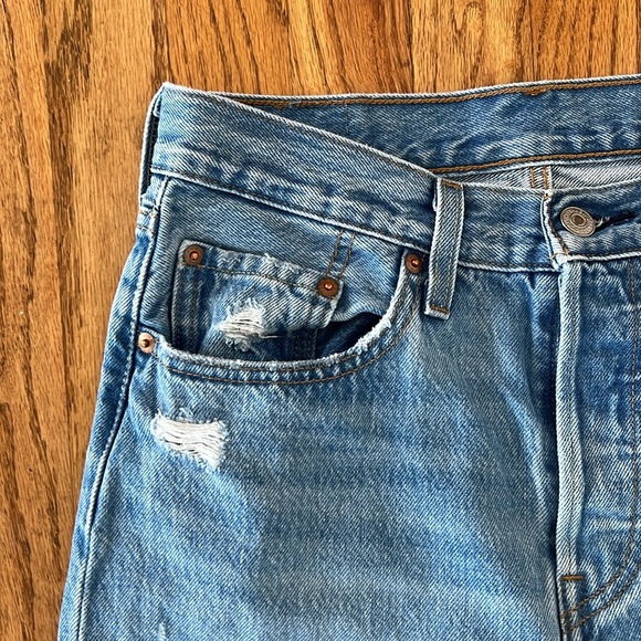 Levi’s 501 red tag original women’s w26 L26 made in Cambodia button fly straight - Picture 6 of 13